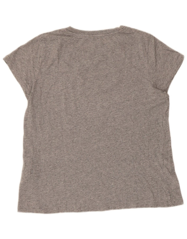 Tricou grafic LEVI'S pentru femei Top UK 14 mare, gri bumbac cu pete