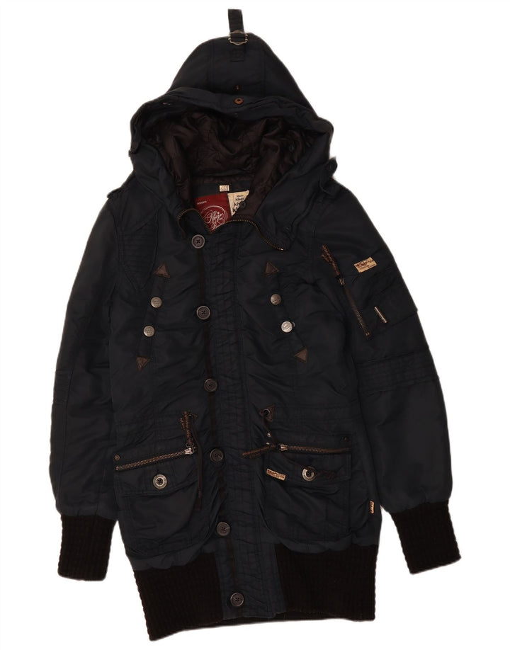 Jachetă parka cu glugă pentru bărbați KHUJO UK 38 Medium Bleumarin