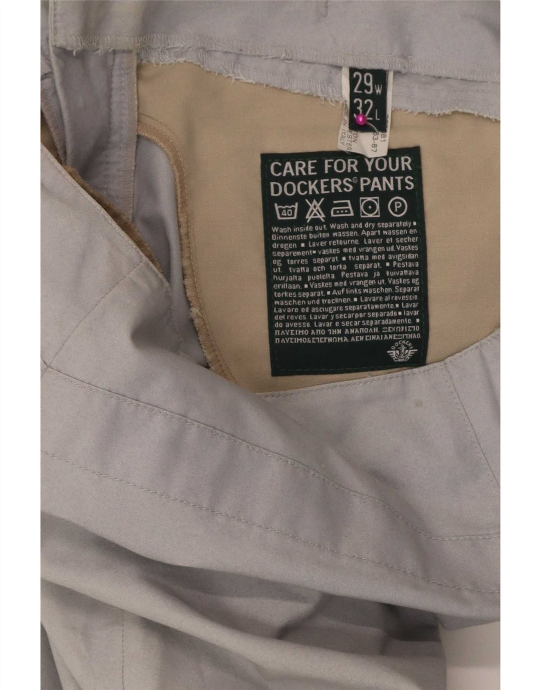 Pantaloni casual drepti Dockers pentru femei W32 L29 gri