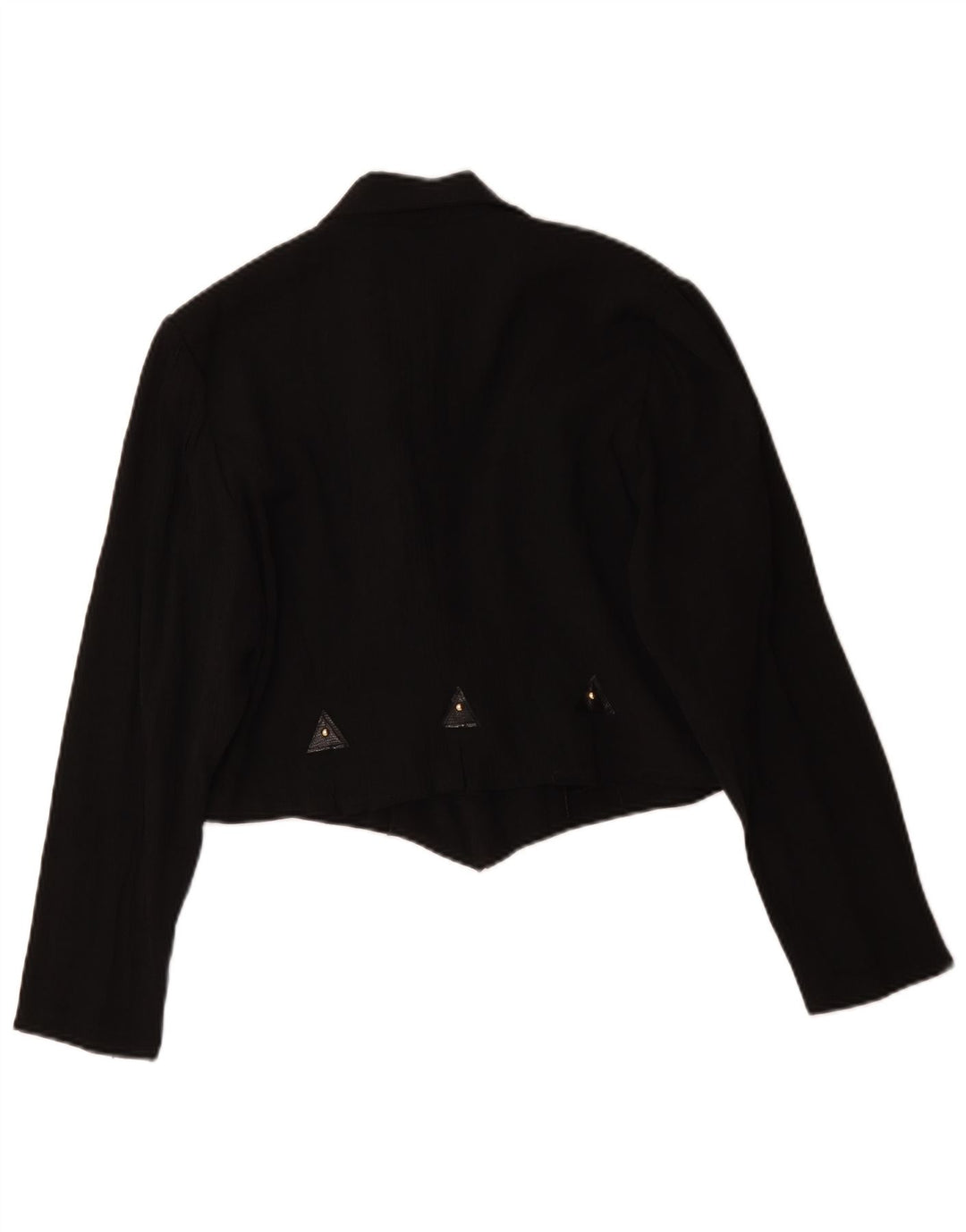 Jachetă Blazer Vintage Crop pentru femei UK 16 Large Black