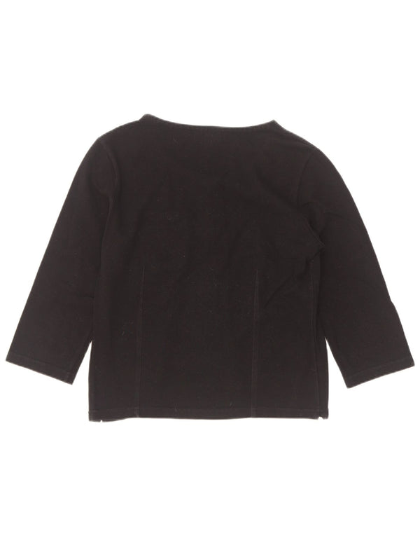 Bluză cămașă cu mânecă 3/4 pentru femei Sergio Tacchini UK 10 Mic Negru