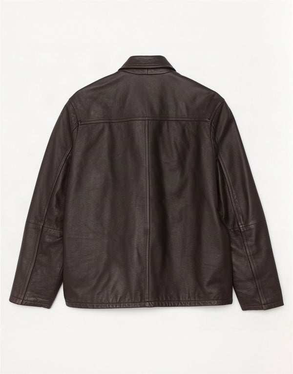 Jachetă de piele pentru bărbați Pierre Cardin UK 40 Large Black