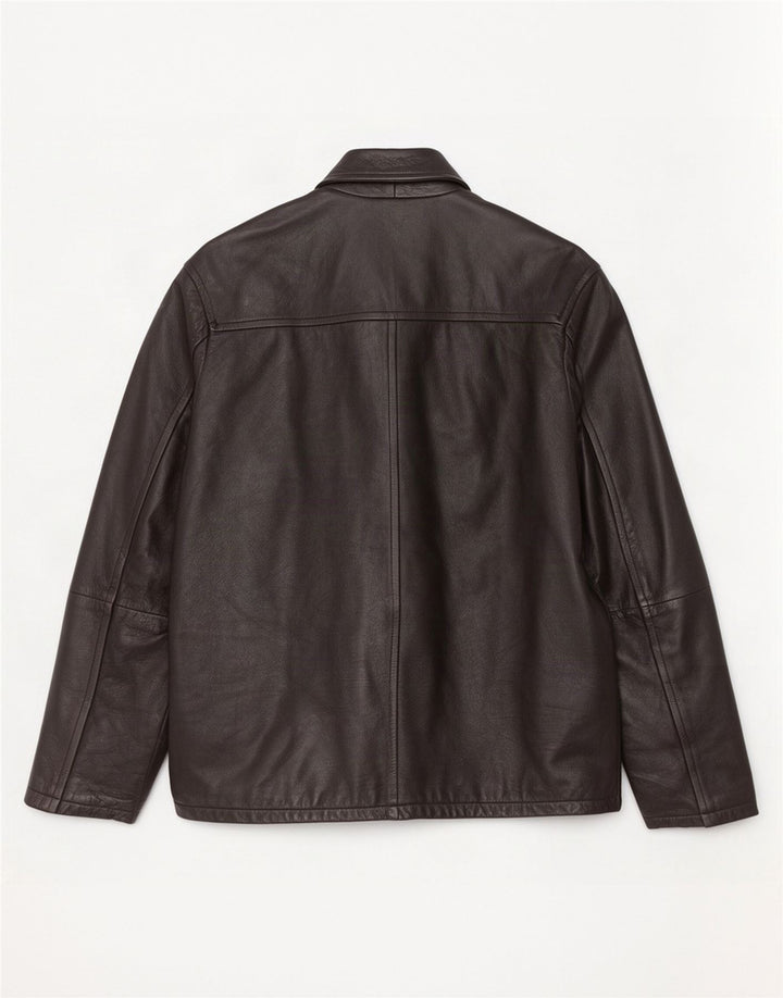 Jachetă de piele pentru bărbați Pierre Cardin UK 40 Large Black