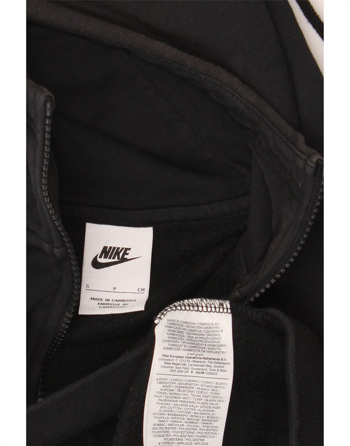 Pulover Nike pentru bărbați, cu fermoar, bumbac, negru