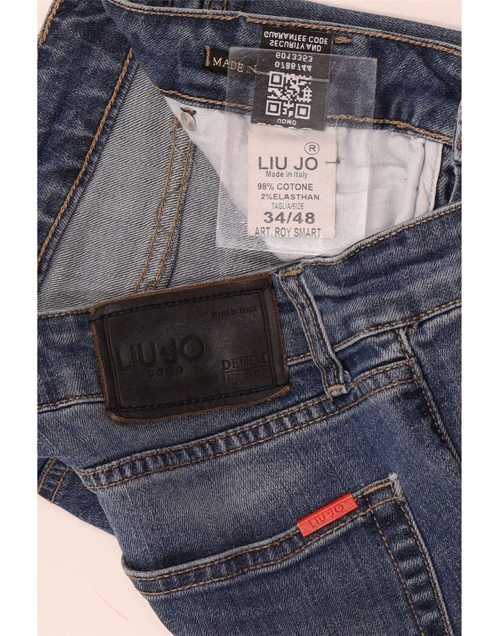 Blugi Liu Jo Regular Slim pentru bărbați L34 L28 Bumbac albastru