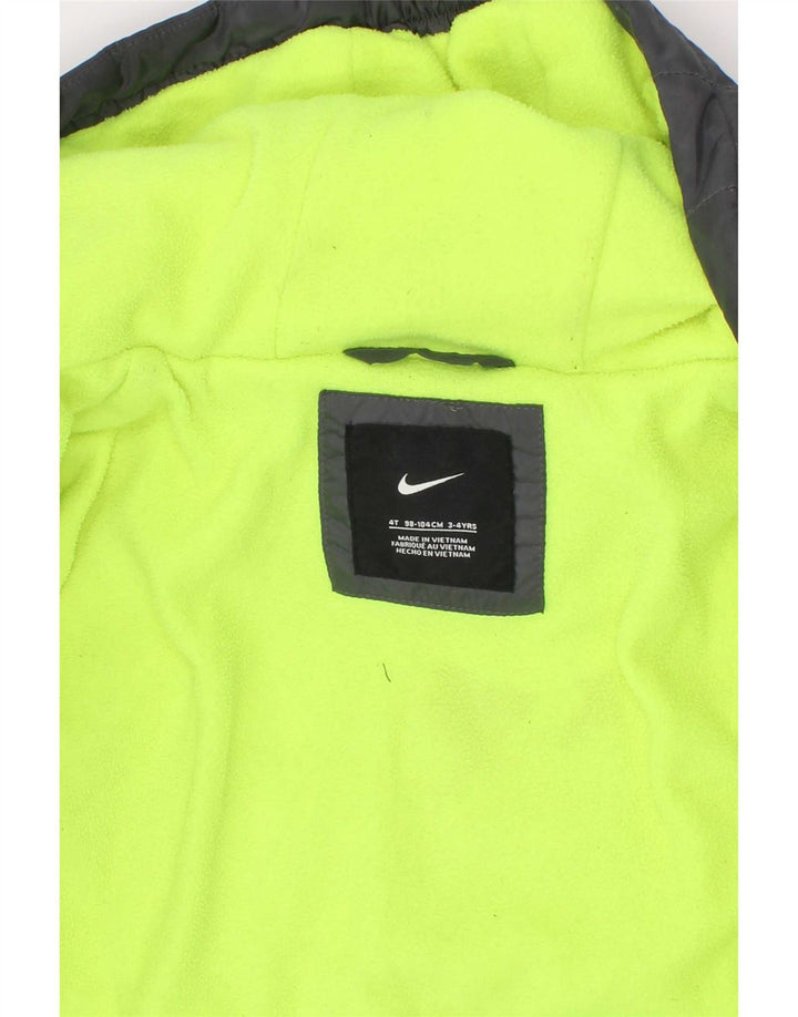 Jachetă căptușită cu glugă Nike pentru băieți 3-4 ani poliester gri