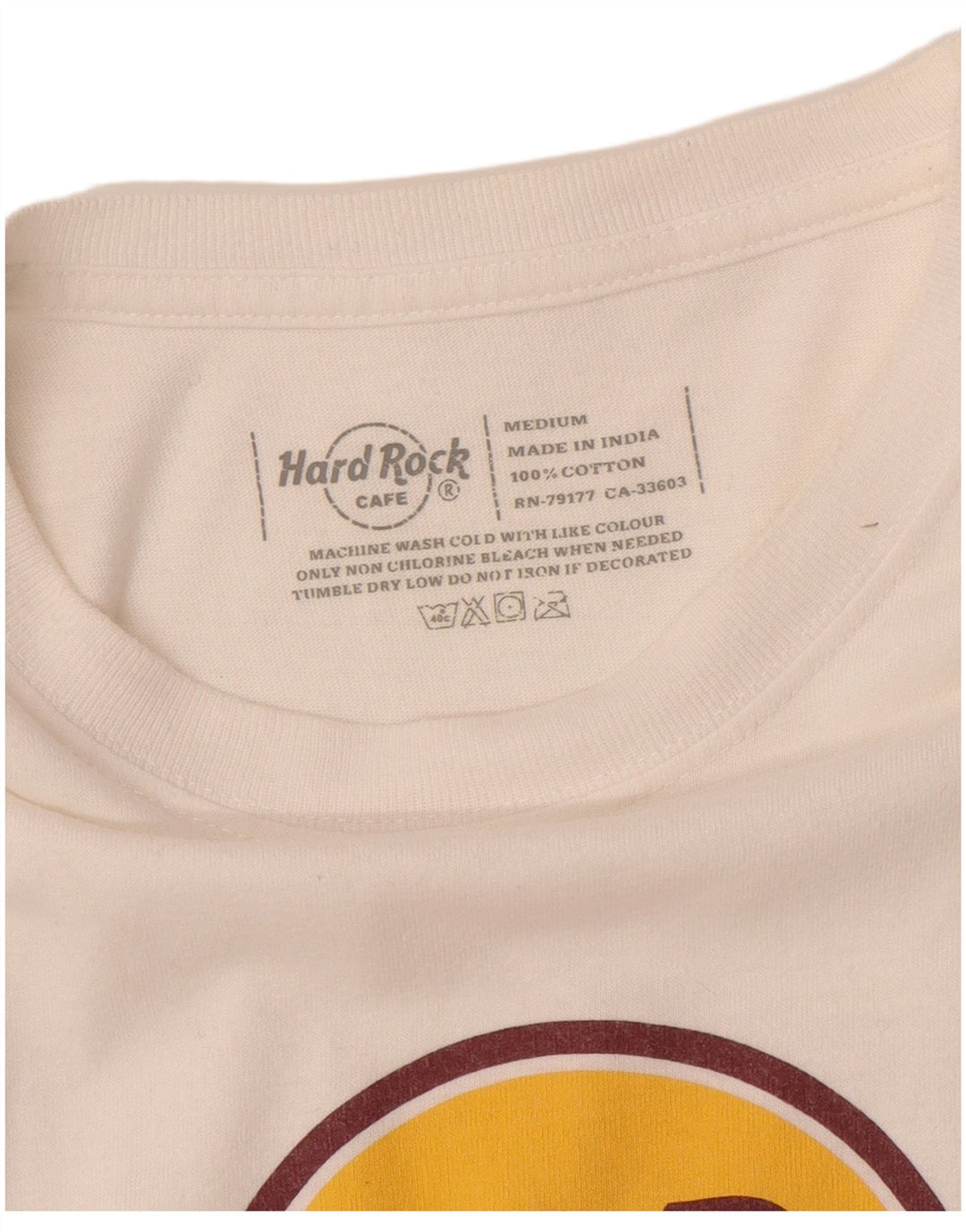 HARD ROCK CAFE Tricou grafic Paris pentru bărbați Top mediu din bumbac alb