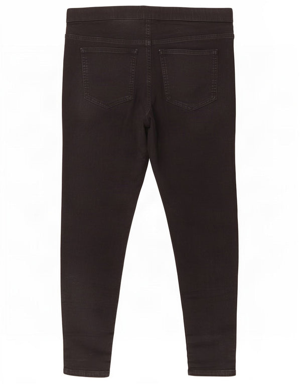 Marks & Spencer blugi jegging crop pentru femei UK 16 mare L34 L24 bumbac negru