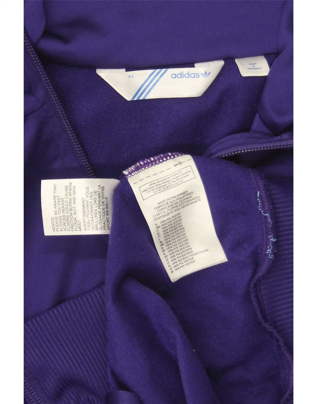 Jachetă de top pentru trening Adidas pentru femei IT 42 Poliester violet mediu