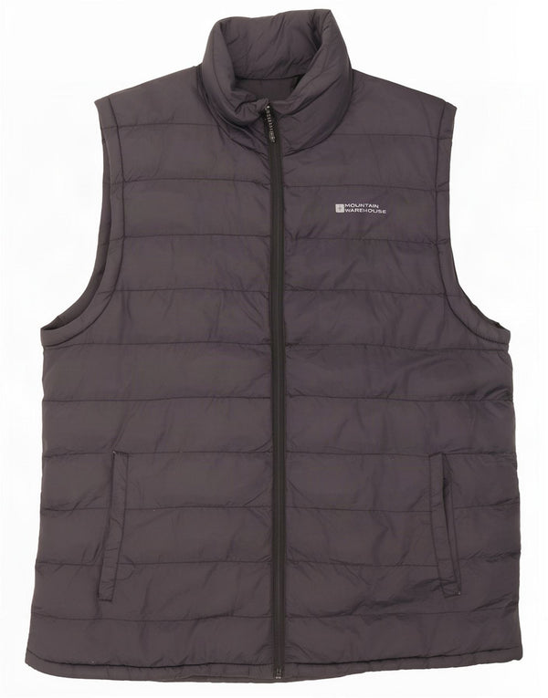 Mountain Warehouse Mens Padded Gilet UK 40 Large Black Nylon
