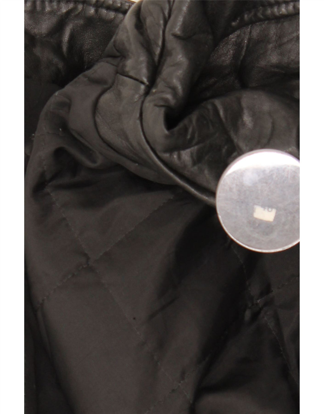 Jachetă de piele vintage pentru femei supradimensionată EU 40, piele medie neagră