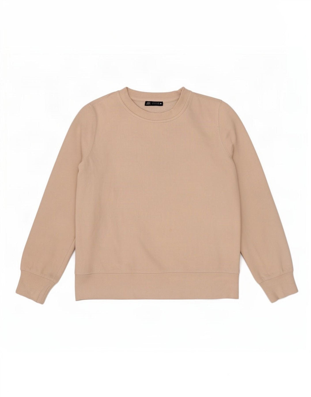 Pulover supradimensionat pentru femei Zara UK 10 Bumbac Bej mic