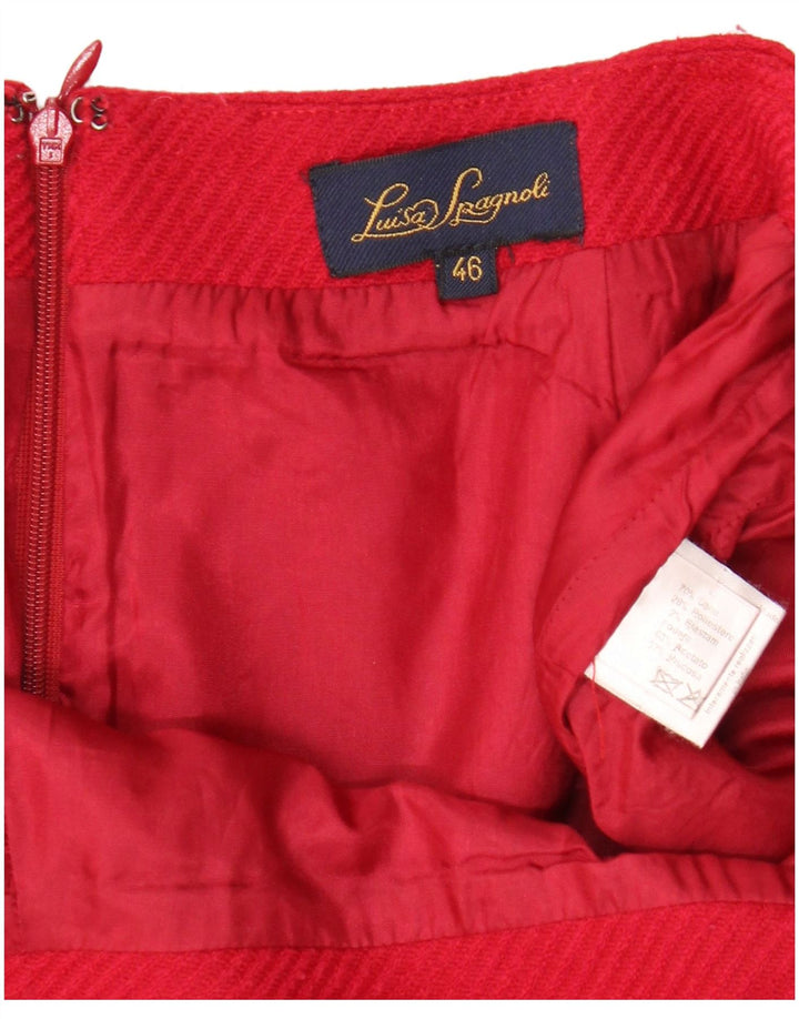 Fusta creion pentru femei LUISA SPAGNOLI IT 46 Large W32 Lână roșie