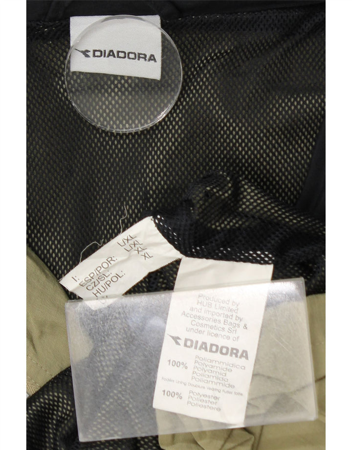 DIADORA Jachetă de ploaie cu glugă pentru bărbați UK 42 XL Kaki Poliamidă