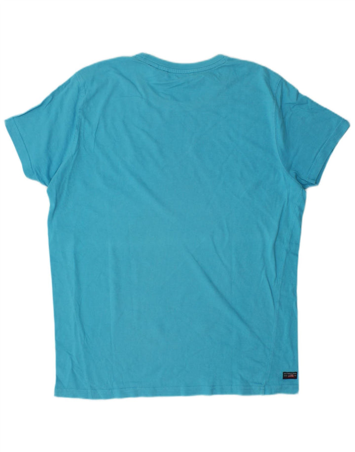 U.S. Polo Assn. Tricou pentru bărbați Top mare albastru