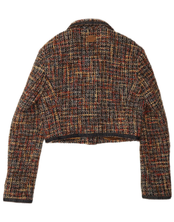 DOLCE & GABBANA Jachetă Blazer pentru femei UK 12 Medium Multicolore cu pete