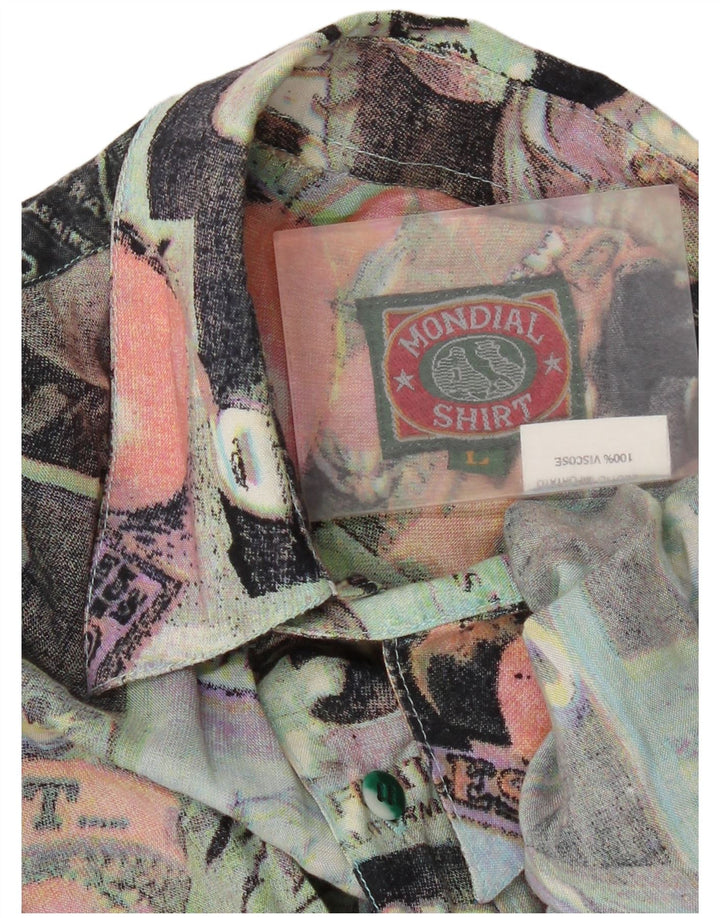 Cămașă cu mânecă scurtă pentru bărbați de epocă, multicoloră, retro