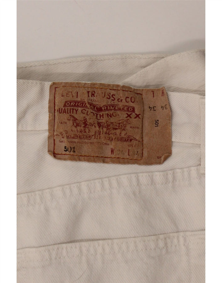 Blugi drepti pentru bărbați Levi's 501 W34 L34 alb