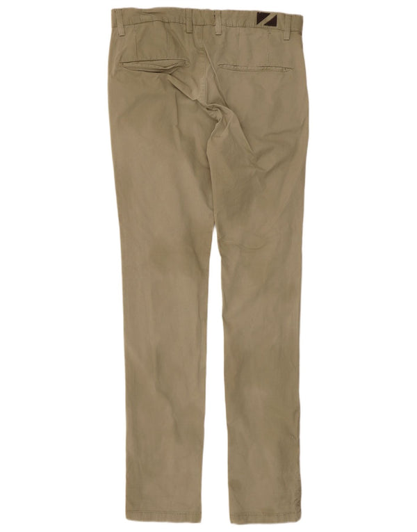 Zara Mens Slim Chino Trousers EU 40 Medium W31 L34 Khaki Cotton