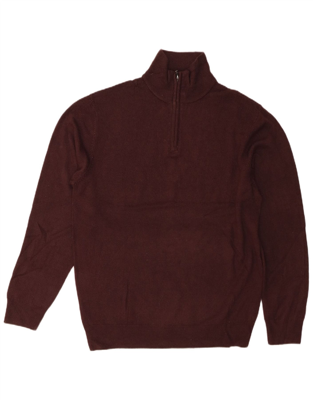 Pulover pentru bărbați French Connection, cu fermoar, cu gât, XL, maro, acrilic