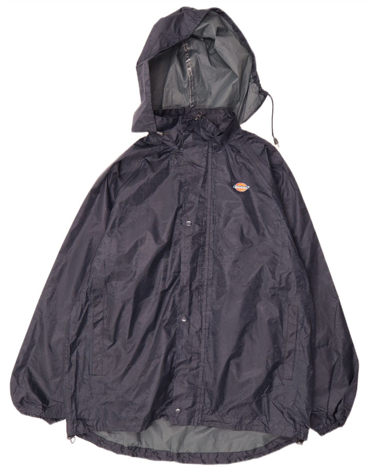 Jachetă de ploaie cu glugă pentru bărbați Dickies UK 38 Poliester bleumarin mediu