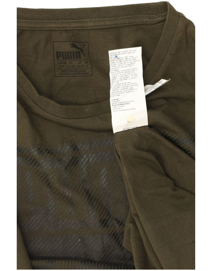 Tricou grafic PUMA pentru bărbați Top mic din bumbac verde