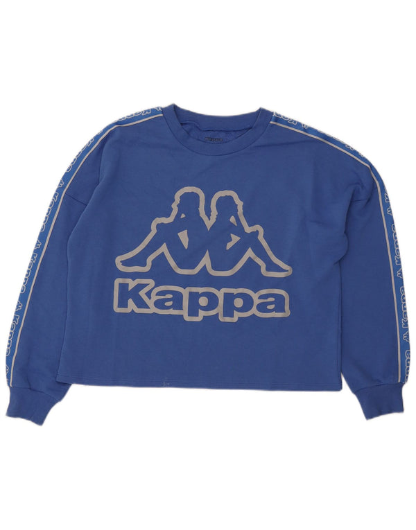 Pulover Kappa Tezenis Graphic Oversized pentru femei UK 14 Medium Blue