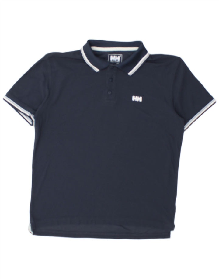 HELLY HANSEN Tricou polo pentru bărbați, mare, bleumarin, cu dungi