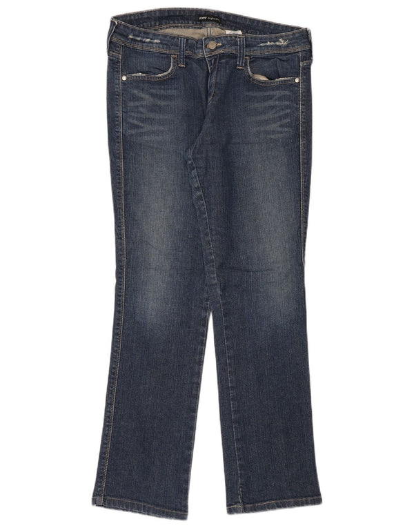 Blugi drepți distressed pentru femei Levi's US 10 Large W32 L32 Blue Bumbac