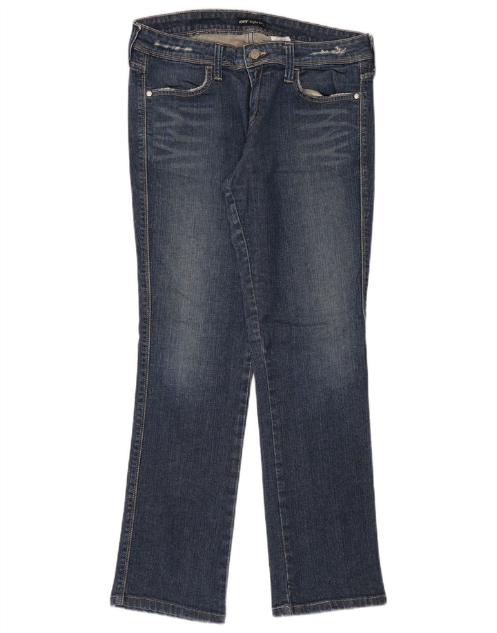 Blugi drepți distressed pentru femei Levi's US 10 Large W32 L32 Blue Bumbac
