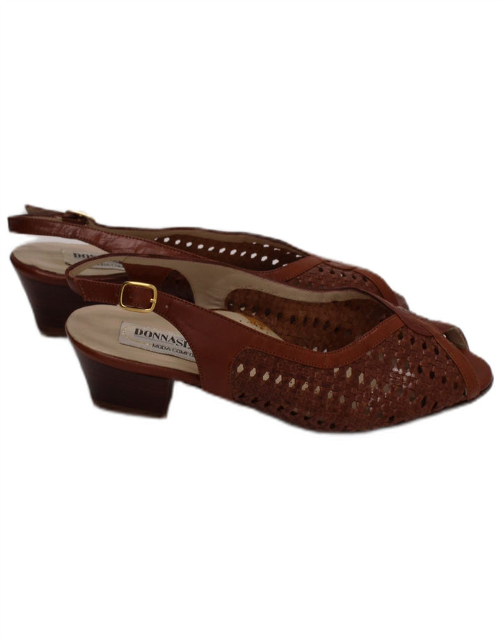 Sandale din piele Donna Serena pentru femei Mărimea UK 2.5 Piele maro