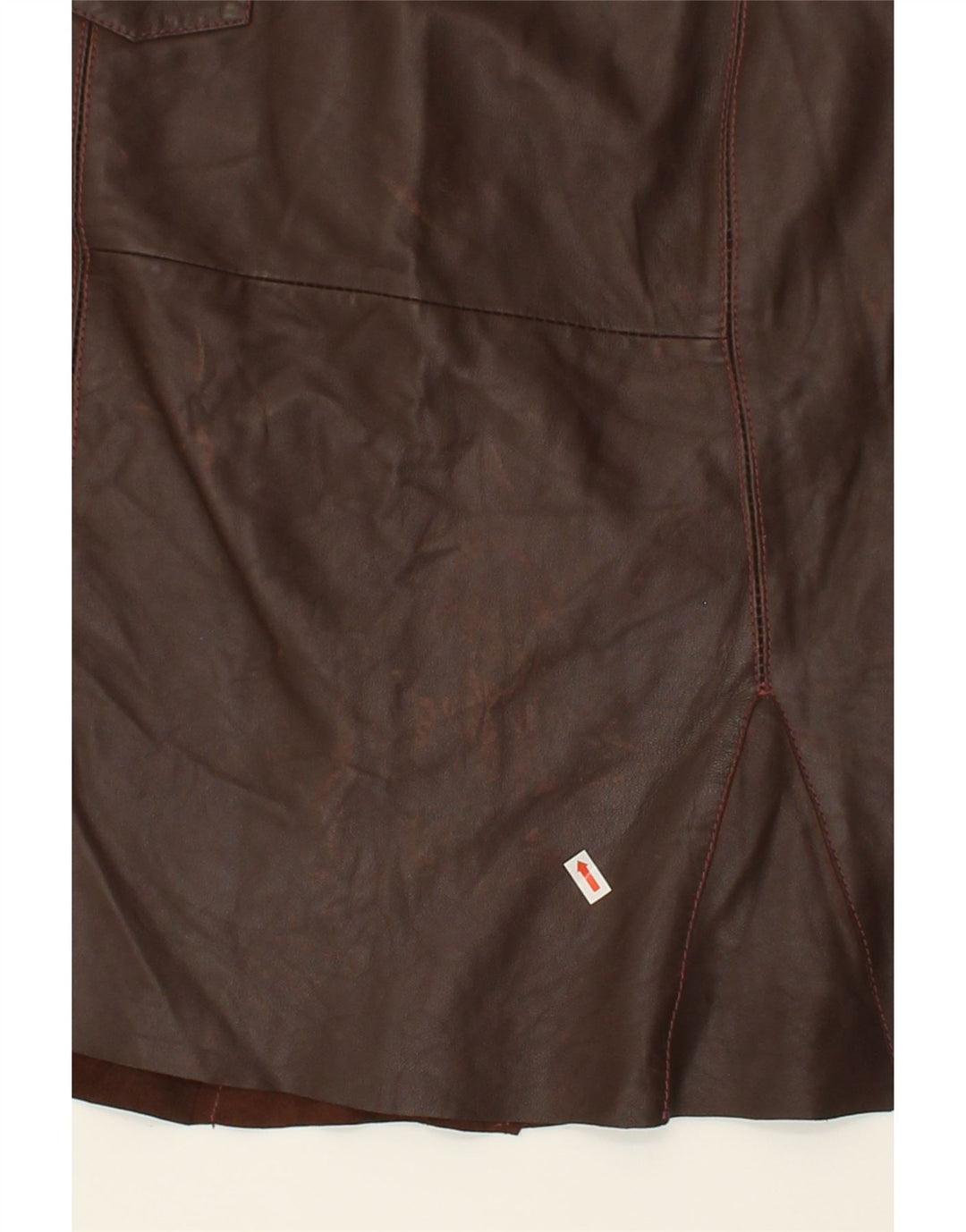 ROBERTA SCARPA Womens Leather Skirt IT 44 Medium W32 Brown Leather Vintage Roberta Scarpa and Second-Hand Roberta Scarpa from Messina Hembry 
