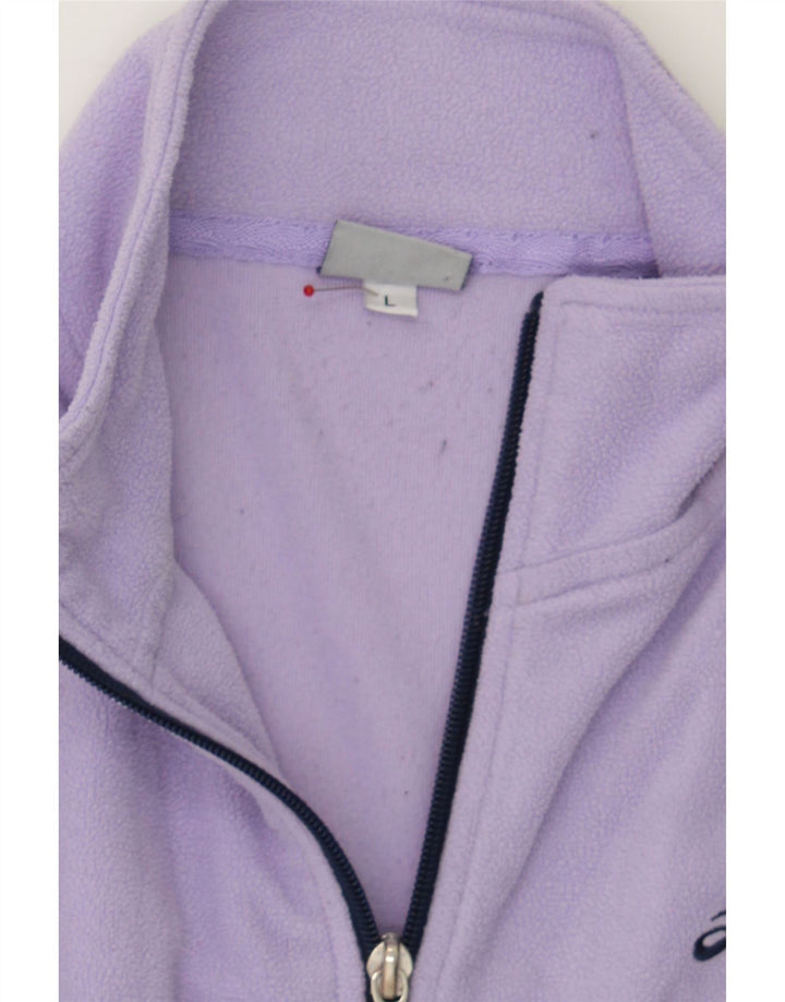 ASICS Womens Fleece Jacket UK 14 Large Purple Polyester Vintage Asics and Second-Hand Asics from Messina Hembry 