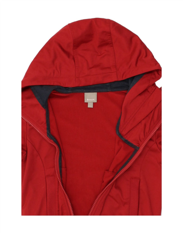 BENCH Boys Graphic Zip Hoodie Sweater 5-6 Years Red Polyester Vintage Bench and Second-Hand Bench from Messina Hembry 