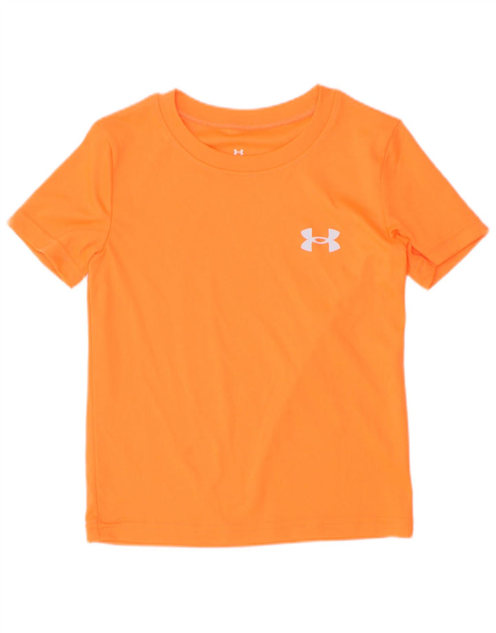 Tricou grafic Under Armour pentru băieți Top 3-4 ani portocaliu