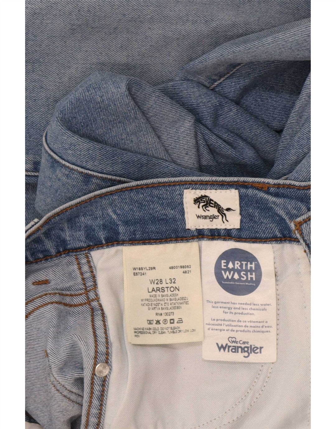 Blugi pentru bărbați Wrangler Larston Slim W28 L32 Bumbac albastru