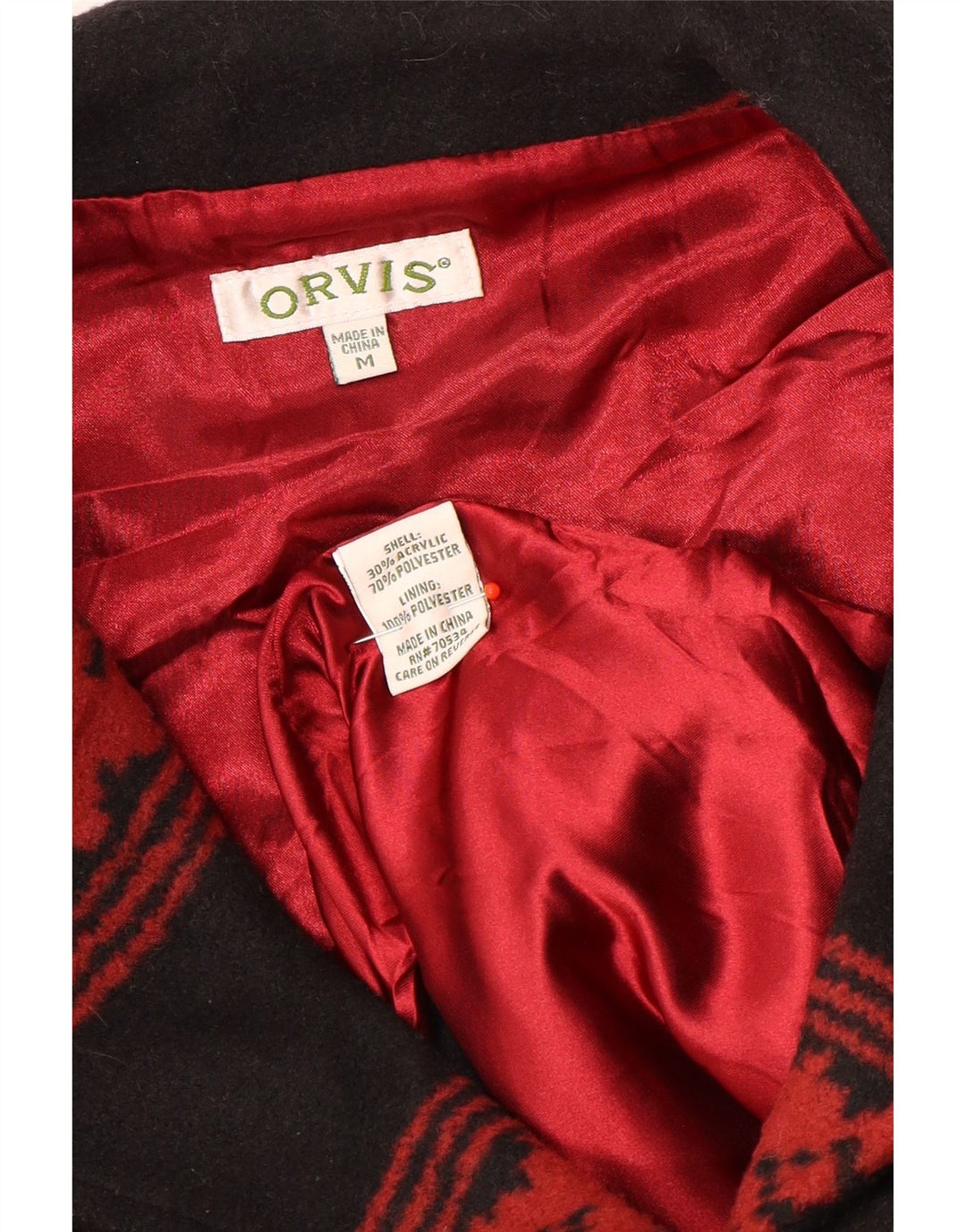 Vestă pentru femei Orvis UK 14 Medium Negru Geometric Acrilic