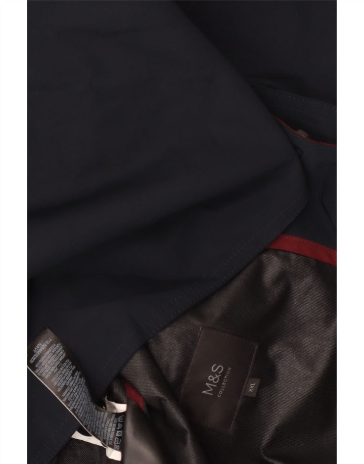 Palton pentru bărbați Marks & Spencer UK 44 2XL poliester bleumarin