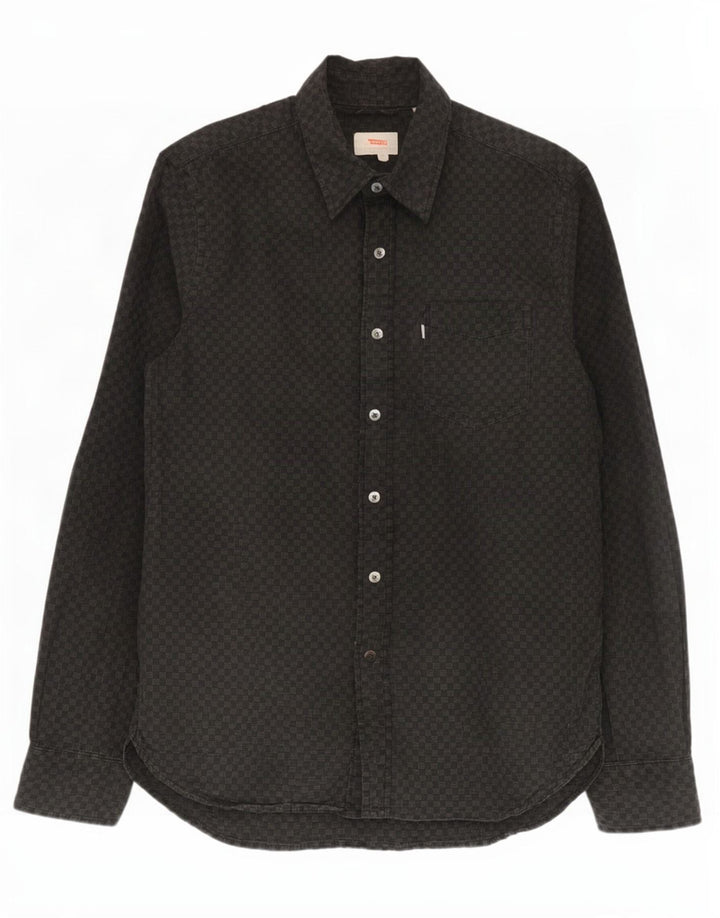 Cămașă Levi's Bărbați Mic Negru Geometric Bumbac