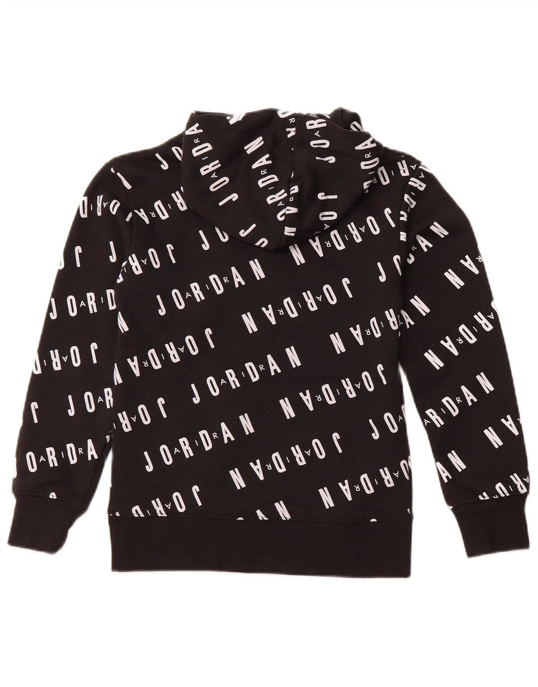 JORDAN Pulover cu glugă cu grafică pentru băieți 8-9 ani mic bumbac negru