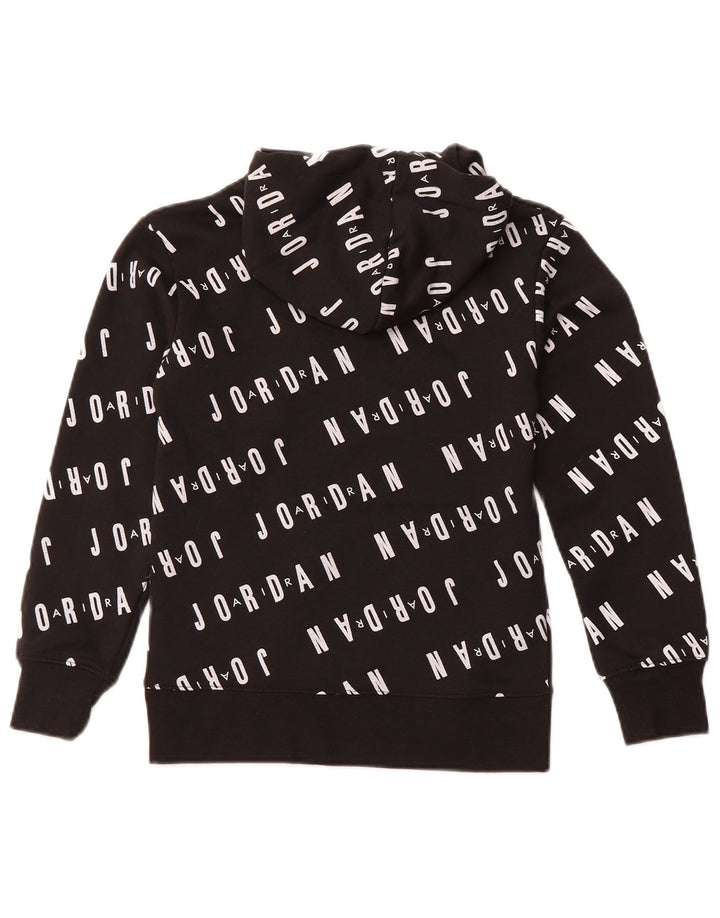 JORDAN Pulover cu glugă cu grafică pentru băieți 8-9 ani mic bumbac negru