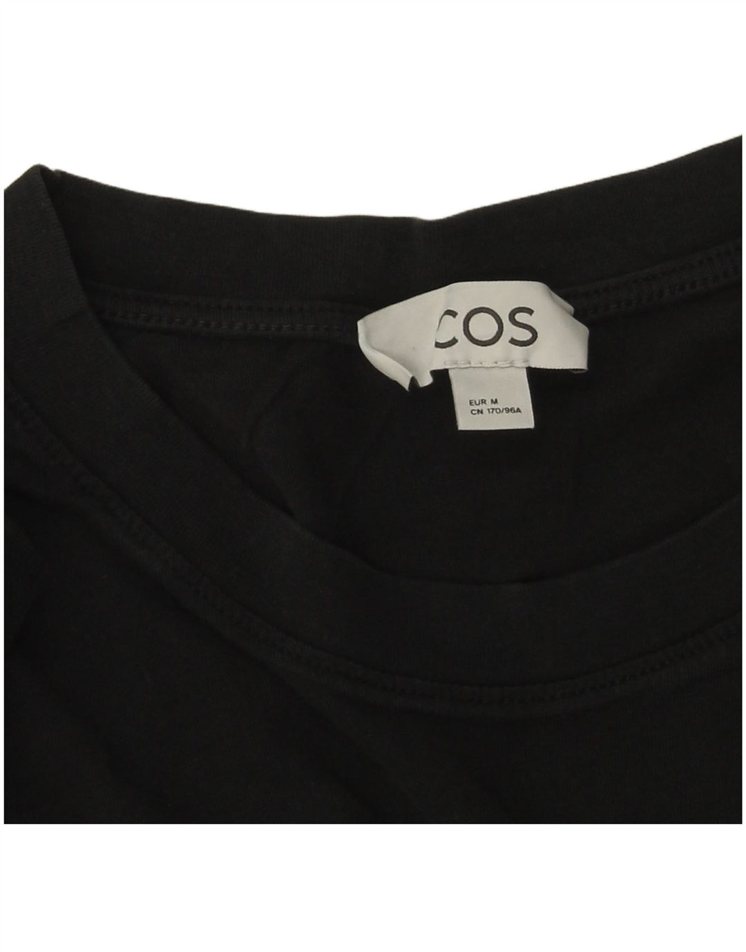 Tricou pentru bărbați Cos Top Mediu Negru Bumbac