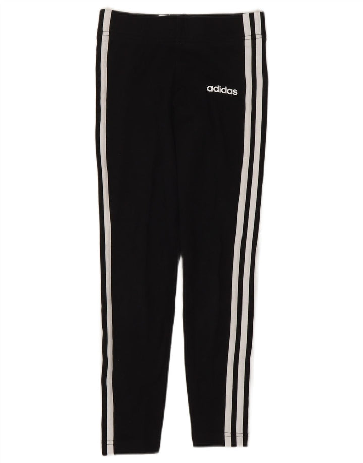 Leggings pentru fete ADIDAS 9-10 ani bumbac negru