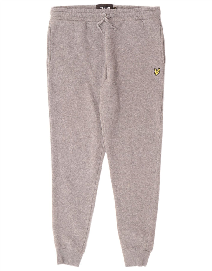 Pantaloni de trening pentru bărbați Lyle & Scott Pantaloni de jogging din bumbac cu pete gri mediu