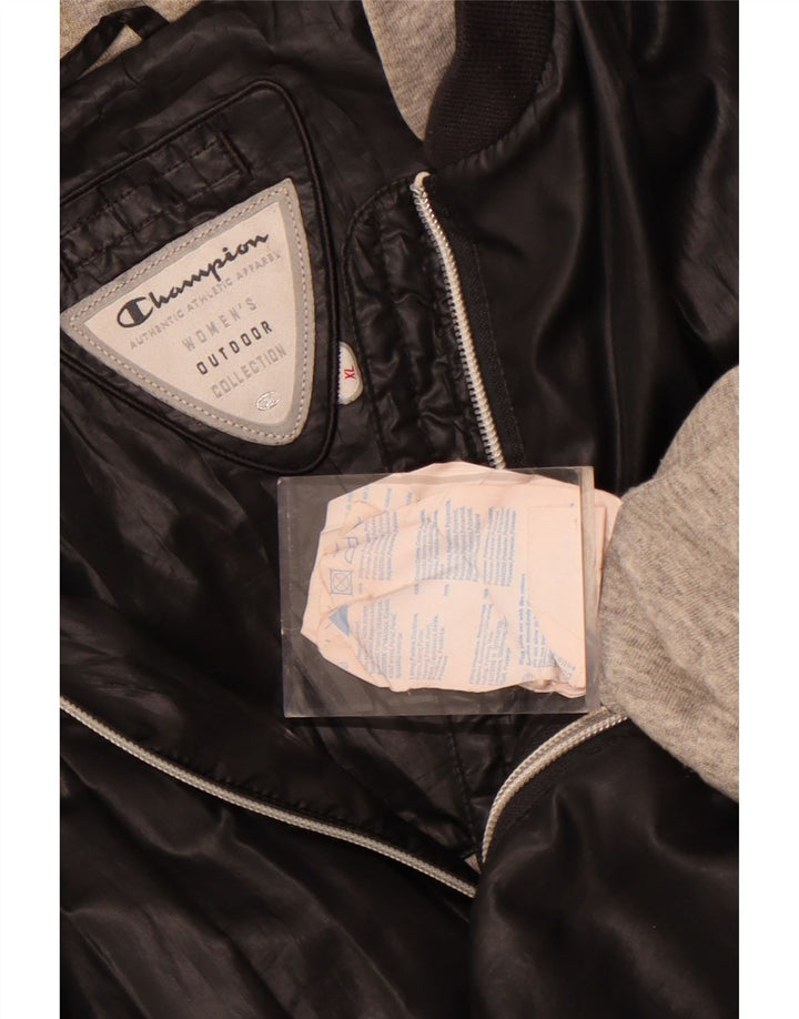 Jachetă bomber cu glugă pentru femei Champion UK 18 XL poliester negru