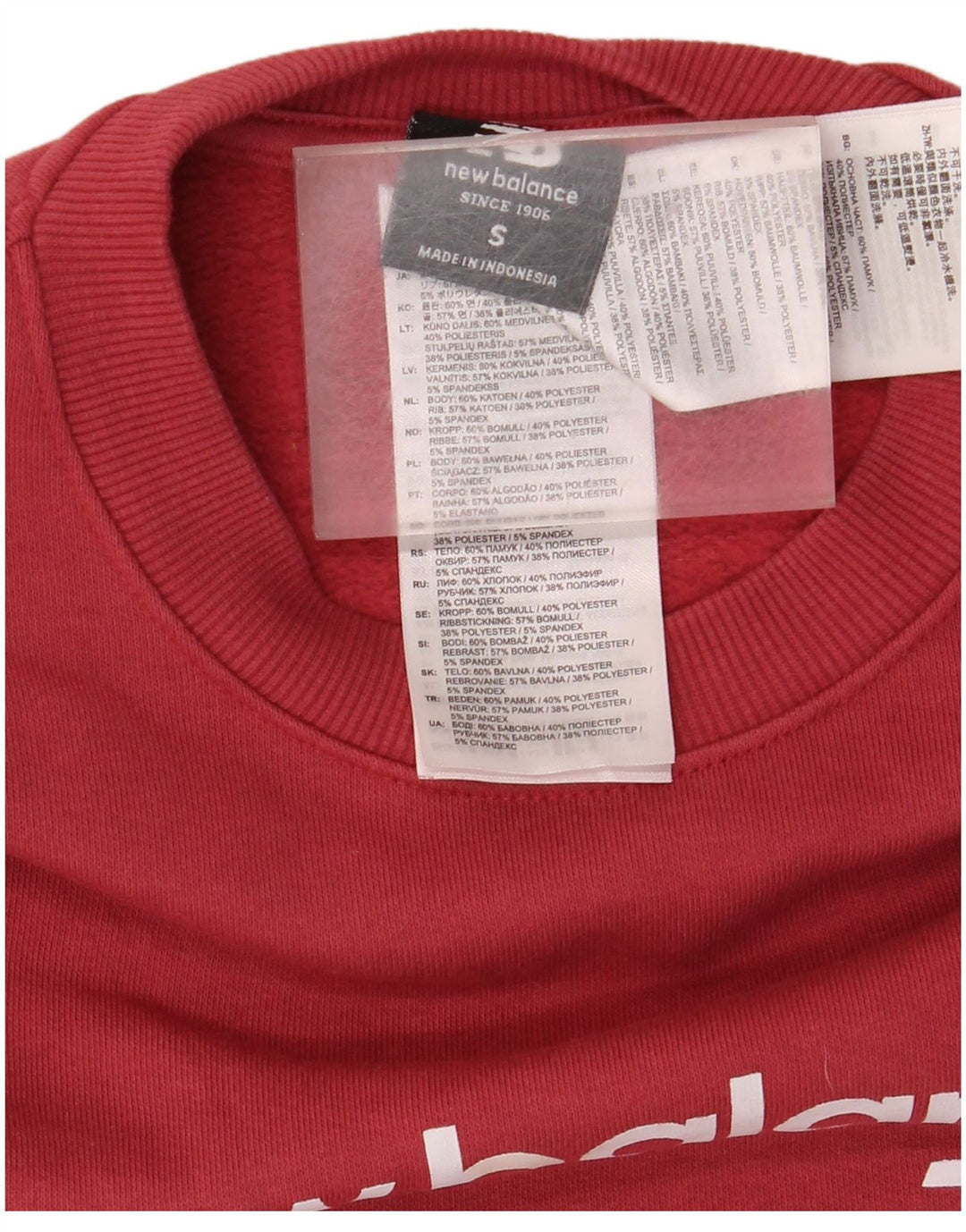 Hanorac grafic pentru bărbați New Balance Jumper mic, roșu, bumbac