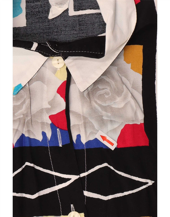 Cămașă de damă vintage cu model abstract IT 46 mare multicoloră