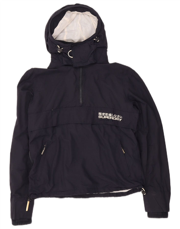 Jachetă Anorak cu glugă The Windcagoule Superdry pentru femei UK 14 Medium Bleumarin