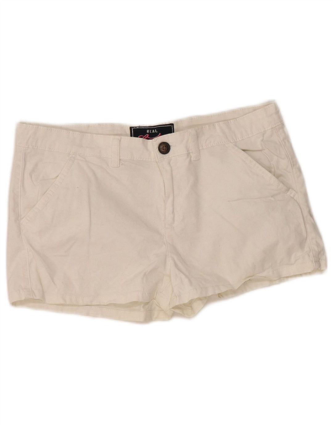 Pantaloni scurti chino Superdry pentru femei, mediu W34, bumbac alb