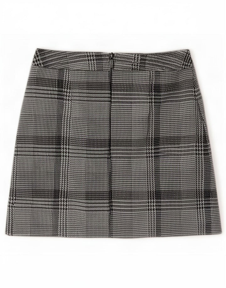 Fusta mini pentru femei Marks & Spencer UK 10 Small W28 Blue Houndstooth